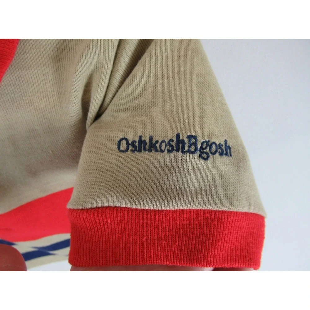 Vintage 90s OshKosh B'gosh Polo Shirt Boys 6 Short Sleeve Striped Made in USA